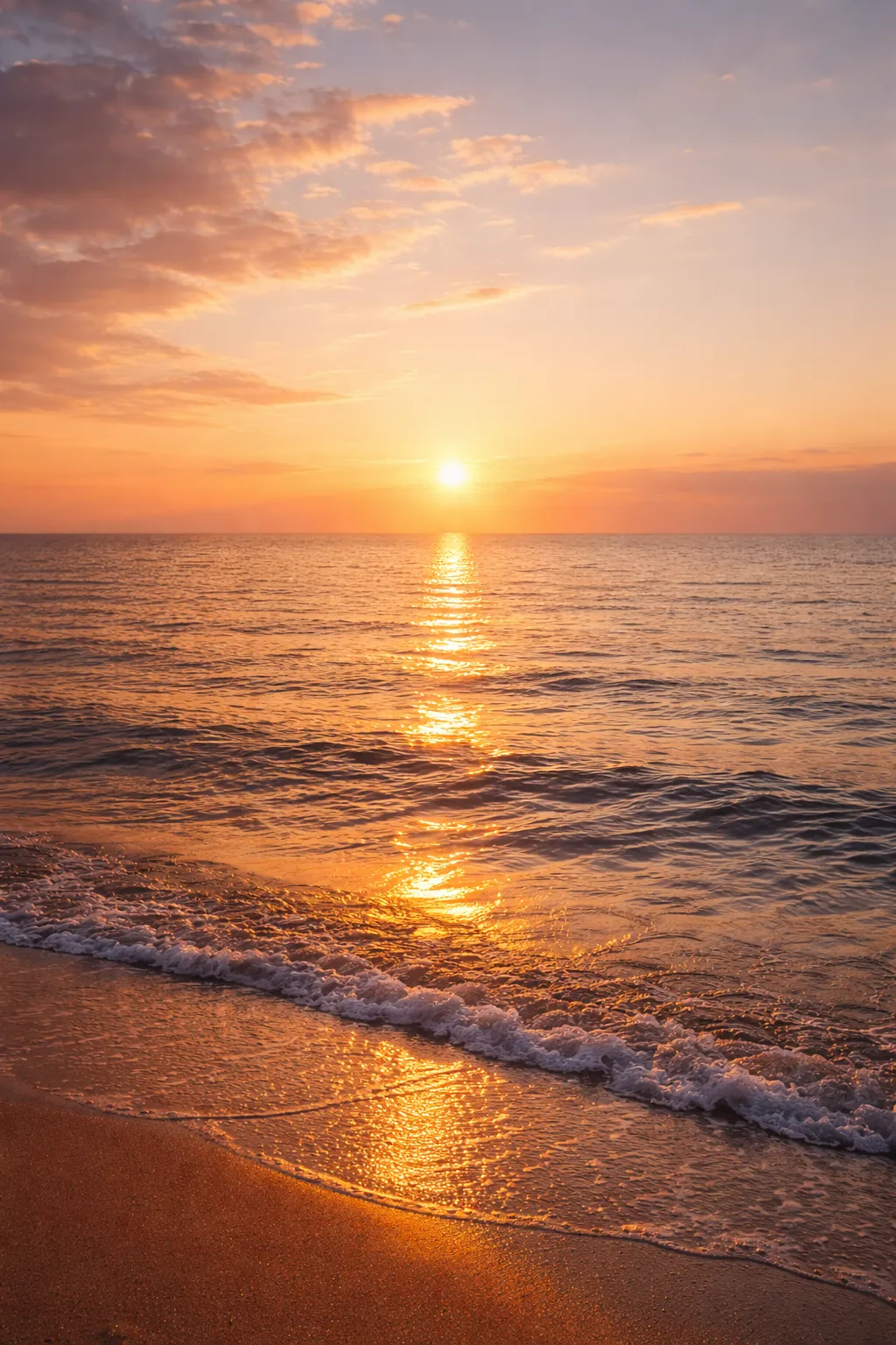 Meer bei Sonnenuntergang